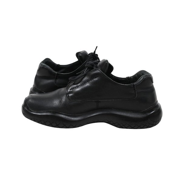 Prada Men Vintage Chunky Derby 8.5 UK7.5 Black Leather Square Toe Platform Sole - Picture 5 of 8
